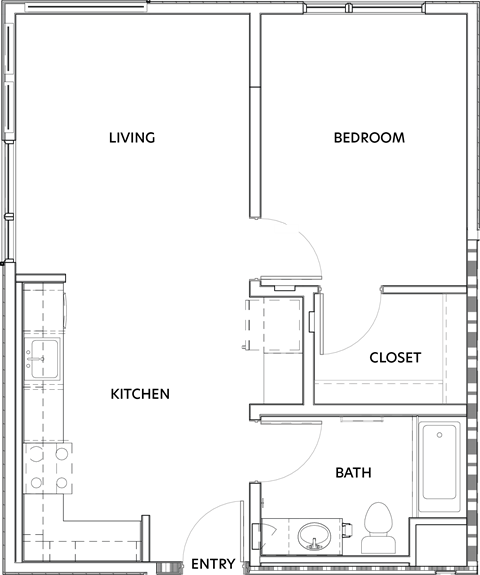 a floor plan of a small apartment